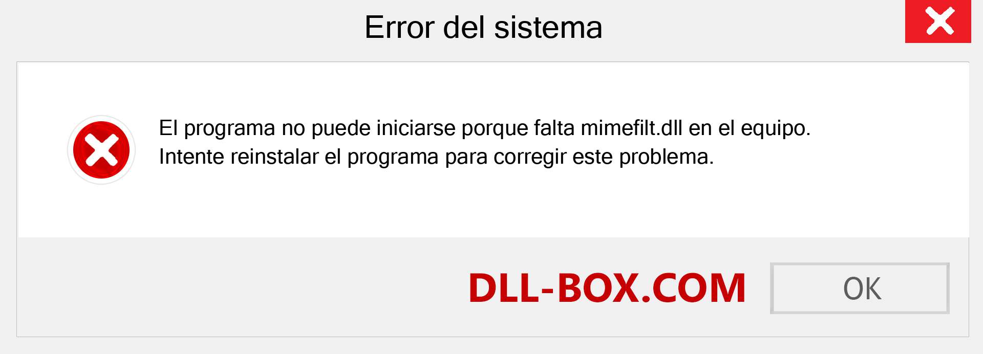 ¿Falta el archivo mimefilt.dll ?. Descargar para Windows 7, 8, 10 - Corregir mimefilt dll Missing Error en Windows, fotos, imágenes